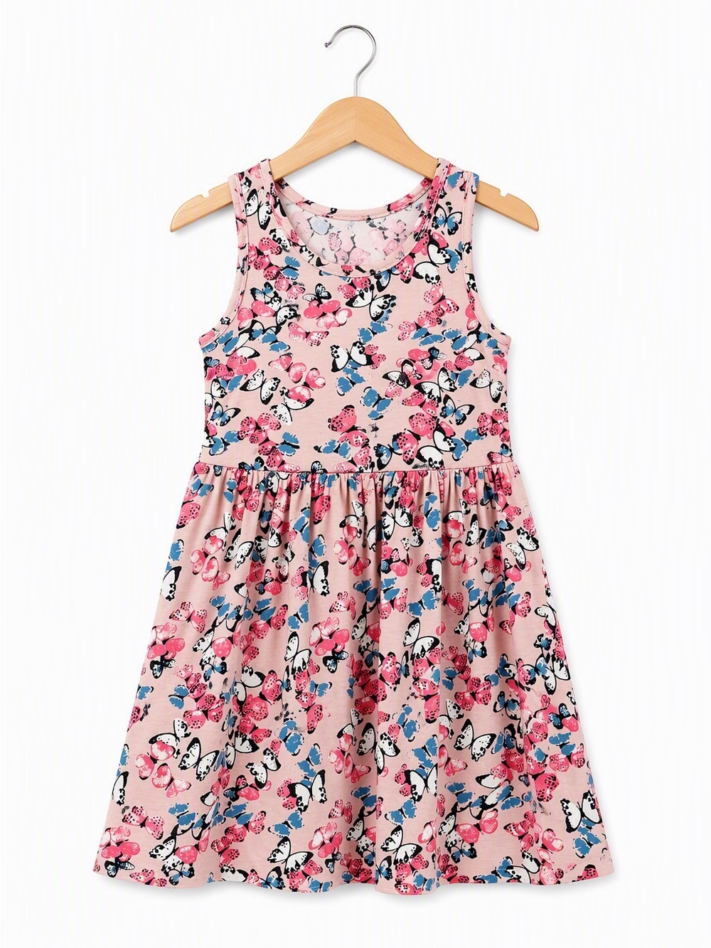West Coast Collection Girls Butterfly Racerback Skater Dress 7/8 Summer AOP Cami